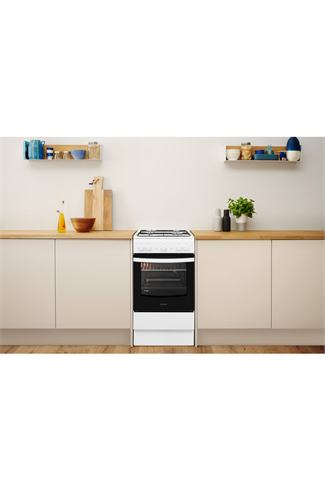 Indesit Cloe IS5G1KMW 50cm White Single Cavity Gas Cooker