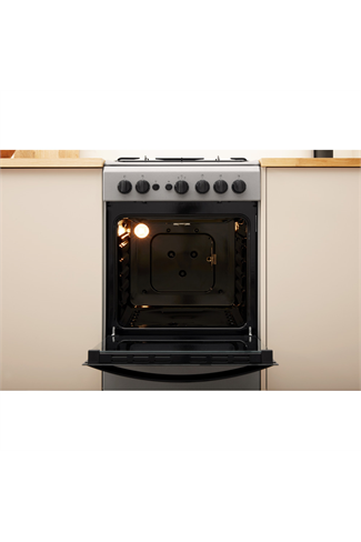 Indesit Cloe IS5G1PMSS 50cm Silver Single Cavity Gas Cooker