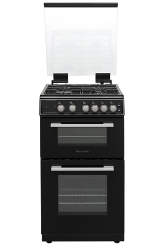 Montpellier MDOG50LK 50cm Black Double Oven Gas Cooker