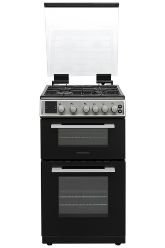 Montpellier MDOG50LS 50cm Silver Double Oven Gas Cooker