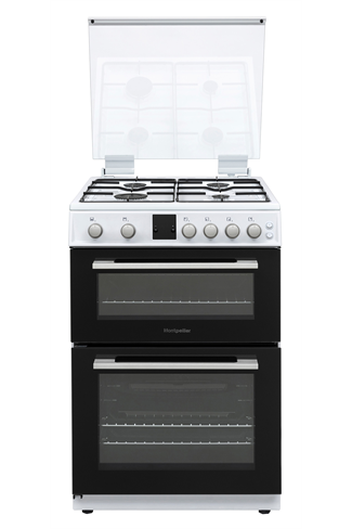 Montpellier MDOG60LW 60cm White Double Oven Gas Cooker