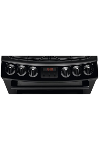 Zanussi ZCG43250BA 55cm Black Double Oven Gas Cooker 