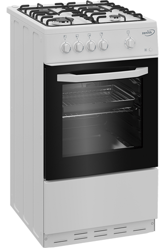 Zenith by Beko ZE501W 50cm White Single Cavity Gas Cooker