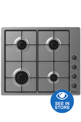 Candy CHW6LBX 60cm Stainless Steel Built-In Gas Hob