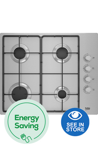 Beko CIHYG21SX 61cm Stainless Steel Built-In Gas Hob