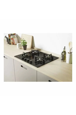 Candy CVW6BB 60cm Black Built-In Gas Hob