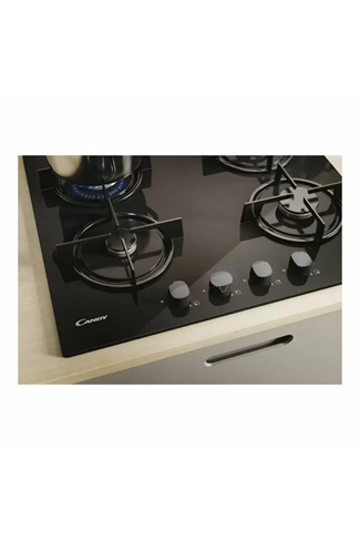 Candy CVW6BB 60cm Black Built-In Gas Hob