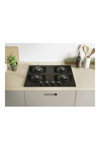 Candy CVW6BB 60cm Black Built-In Gas Hob