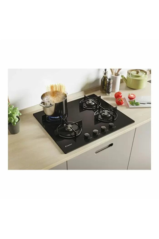 Candy CVW6BB 60cm Black Built-In Gas Hob