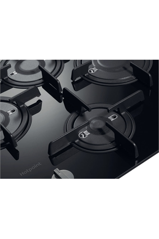 Hotpoint FTGHG641D/H BK 60cm Black Built-In Gas Hob