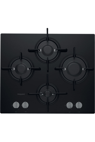 Hotpoint FTGHG641D/H BK 60cm Black Built-In Gas Hob