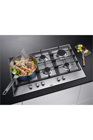 AEG HGB75500SM 74cm Stainless Steel Built-In Gas Hob 