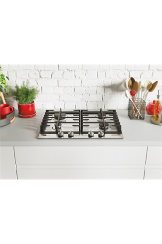 Hoover HHG6BRK3X 60cm Stainless Steel Built-In Gas Hob