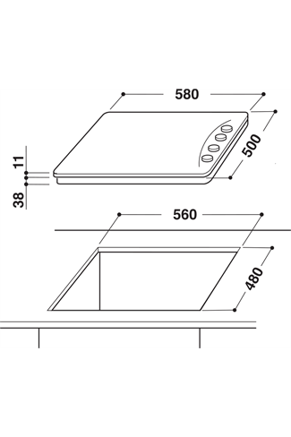 Hotpoint PAN642IXH 60cm Stainless Steel Built-In Gas Hob