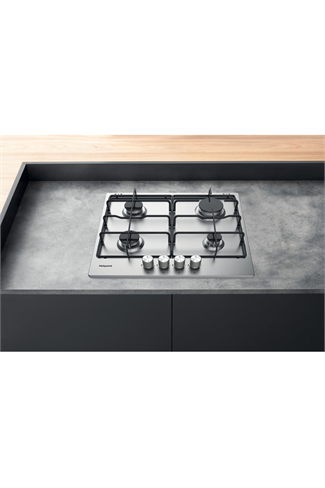 Hotpoint PPH60PFIXUK 59cm Stainless Steel Built-In Gas Hob