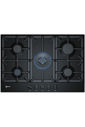 NEFF N70 T27DS59S0 75cm Black Built-In Gas Hob