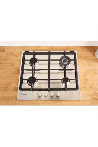 Indesit THP641W/IX/I 59cm Stainless Steel Built-In Gas Hob