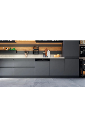 Hotpoint HBC2B19UKN Black 13 Place Settings Semi-Integrated Dishwasher