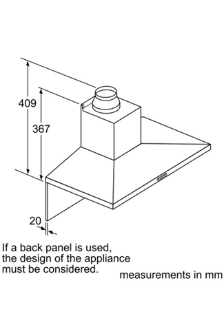 Bosch Serie 2 DWQ64BC50B Stainless Steel 60cm Chimney Hood