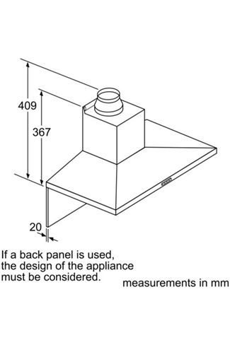 Bosch Serie 4 DWQ66DM50B Stainless Steel 60cm Chimney Hood