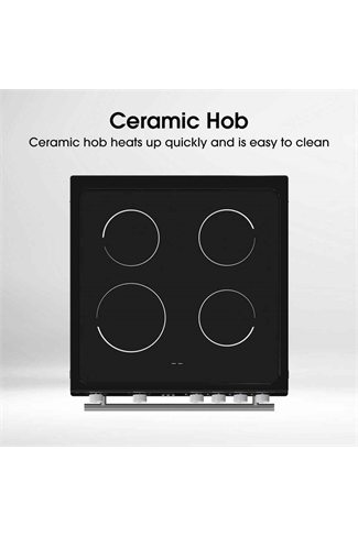 Hisense HDE3211BBUK Black 60cm Double Oven Electric Cooker with Ceramic Hob