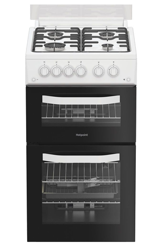 Hotpoint HDG5GCW White 50cm Gas Double Cooker