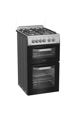 Hotpoint HDG5GCX Inox 50cm Gas Double Cooker