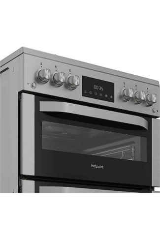 Hotpoint HDG6GDCWX Stainless Steel 60cm Freestanding Gas Double Cooker