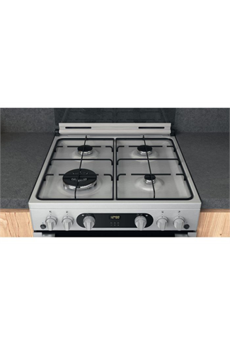 Hotpoint HDM67G0C2CX 60cm Stainless Steel Double Oven Gas Cooker