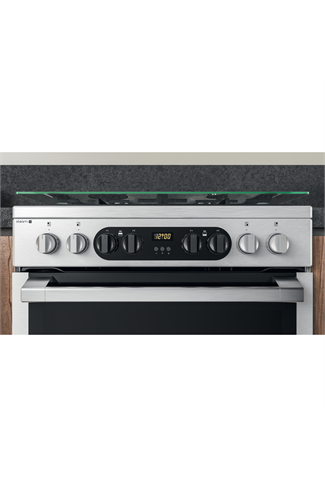 Hotpoint HDM67G8C2CX/UK 60cm Stainless Steel Double Oven Dual Fuel Cooker 