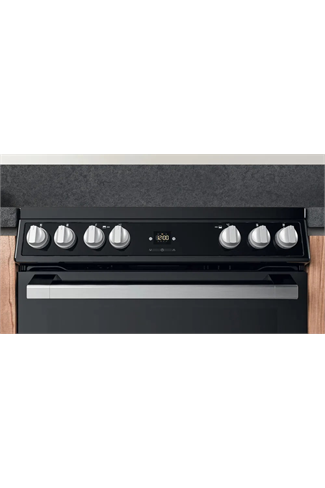 Hotpoint HDT67V9H2CB/UK 60cm Black Double Oven Electric Cooker