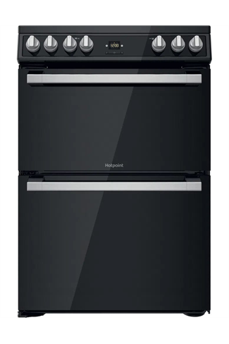 Hotpoint HDT67V9H2CB/UK 60cm Black Double Oven Electric Cooker