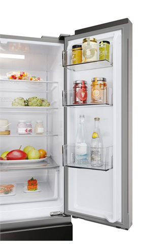 Haier HFR3718ENMD 402L Dark Inox Total No Frost Fridge Freezer