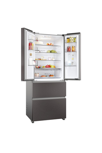 Haier HFR3718ENMD 402L Dark Inox Total No Frost Fridge Freezer