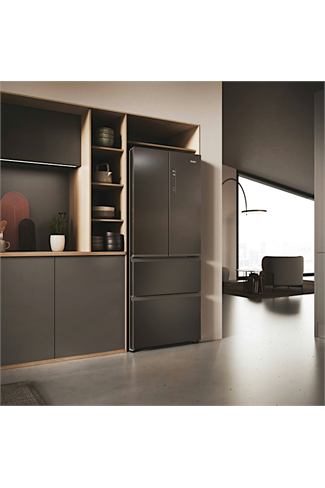 Haier HFR3718ENMD 402L Dark Inox Total No Frost Fridge Freezer