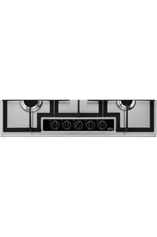 AEG HGB75420YM 75cm Slim Gas Hob, 5 energy efficient burners Including 1 Triple crown Burner, Step
