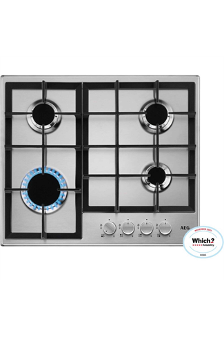 AEG HGE64200SM 3000 Slimline 60cm 4 Burner Gas Hob Stainless Steel