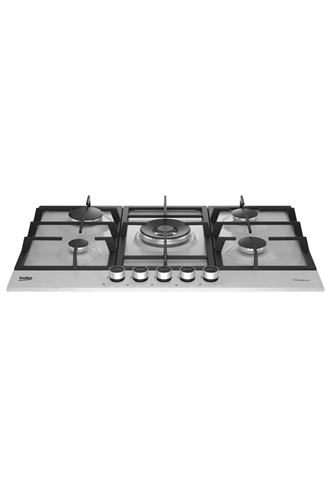 Beko HIAW75225SXE 75cm 5 Burner Gas Hob Wok Burner Stainless Steel