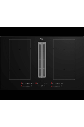Beko HIXI84700UP 82cm Induction Hob with Integrated Extractor Black