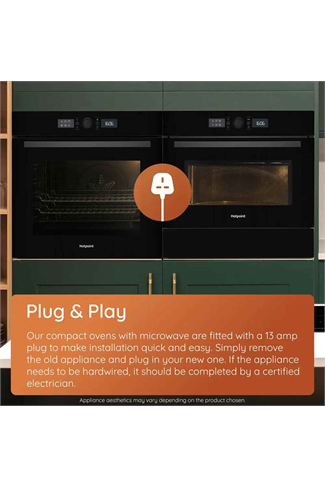 Hotpoint HMW47HMXUK 40L Built In Microwave with Grill Stainless Steel