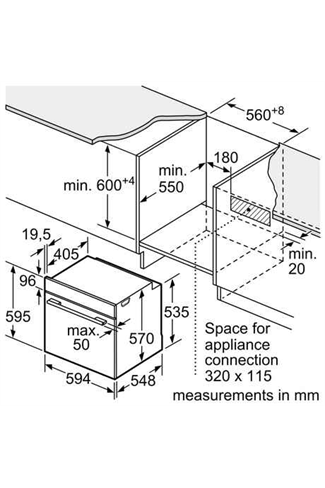 Bosch HQA534BW3B Stainless Steel Built-In Electric Single Oven