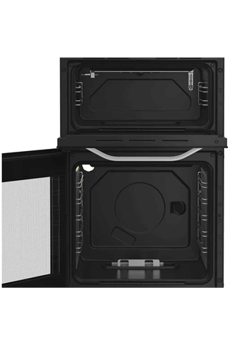 Hotpoint HTG5GCWL White 50cm Freestanding Gas Twin Cavity Cooker with Glass Lid