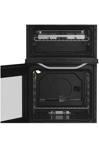 Hotpoint HTG5GCWL White 50cm Freestanding Gas Twin Cavity Cooker with Glass Lid