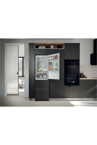 Haier HTR3518ENMTK 54.5cm Black 60/40 Frost Free Fridge Freezer