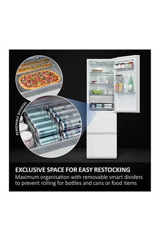 Haier HTR3518ENMWK 54.5cm White 60/40 Total Frost Free Fridge Freezer 