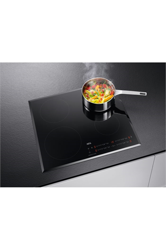 AEG IKB64401FB 60cm Induction Hob, 4 Cooking Sections, Hob2Hood, DirekTouch Controls, Frameless (Sl