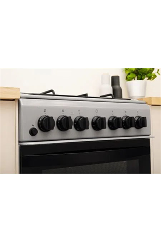 Indesit IS5G4PHSS 50cm Inox Single Oven Dual Fuel Cooker