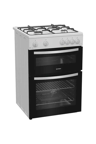 Indesit ITG6GW 60cm Gas Twin Cavity Cooker White