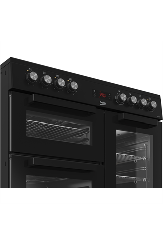 Beko KDVC90K Black 90cm Double Oven Electric Range Cooker with 5 Zone Ceramic Hob