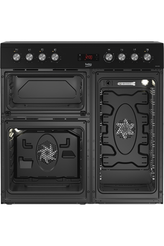Beko KDVC90K Black 90cm Double Oven Electric Range Cooker with 5 Zone Ceramic Hob